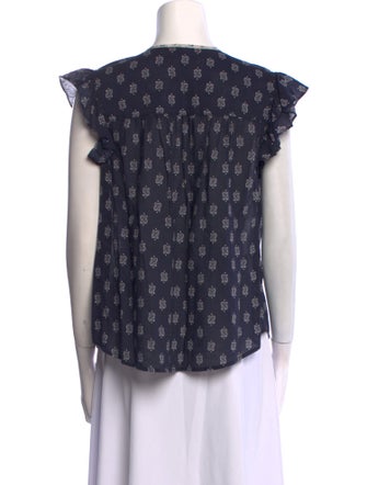 Xirena Paisley Print V-Neck Blouse