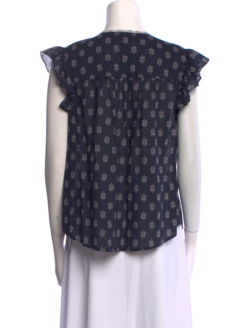 Xirena Paisley Print V-Neck Blouse