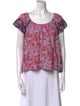 Xirena Floral Print Scoop Neck Blouse