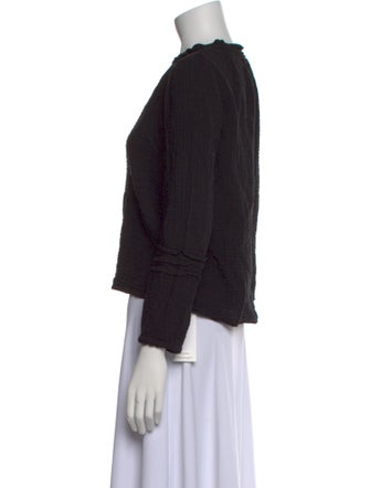 Xirena Mock Neck Three-Quarter Sleeve Crop Top