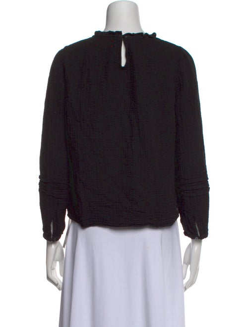 Xirena Mock Neck Three-Quarter Sleeve Crop Top