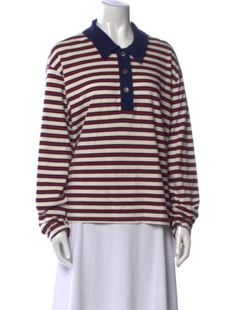 Xirena Striped Long Sleeve Polo