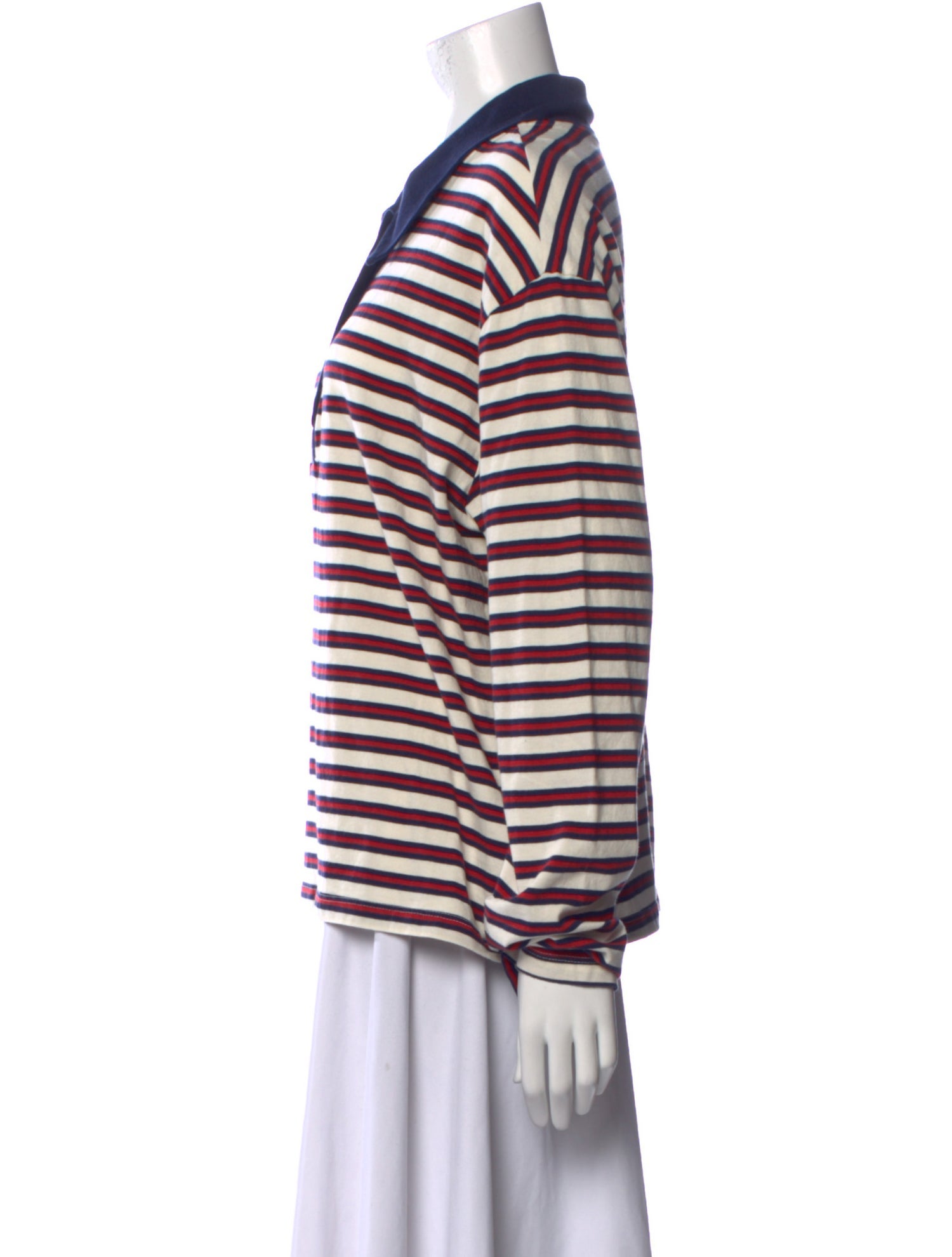 Xirena Striped Long Sleeve Polo