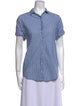 Xirena Striped Short Sleeve Button-Up Top