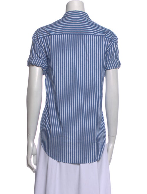 Xirena Striped Short Sleeve Button-Up Top