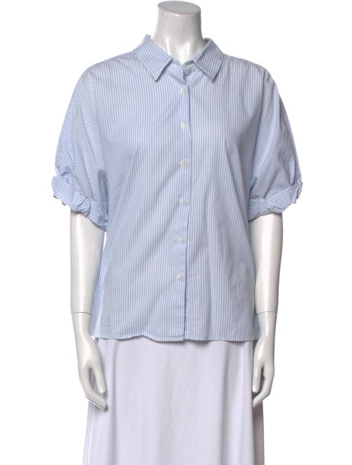 Xirena Striped Short Sleeve Button-Up Top