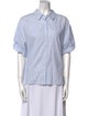 Xirena Striped Short Sleeve Button-Up Top