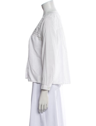 Xirena V-Neck Three-Quarter Sleeve Blouse