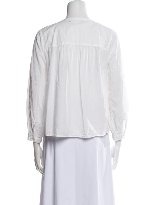 Xirena V-Neck Three-Quarter Sleeve Blouse