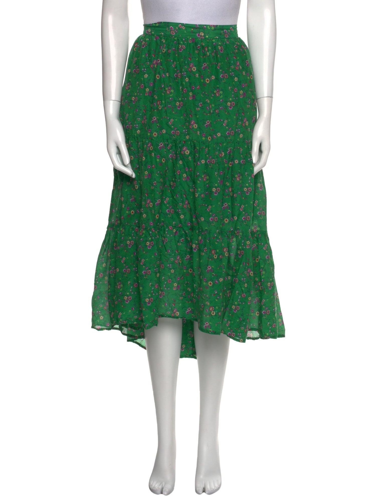 Xirena Floral Print Midi Length Skirt