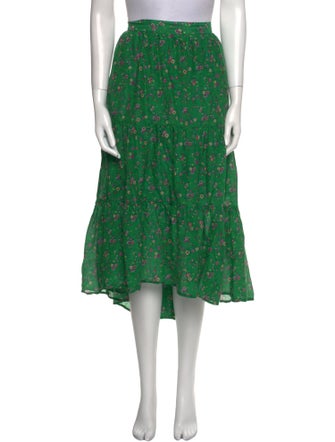 Xirena Floral Print Midi Length Skirt