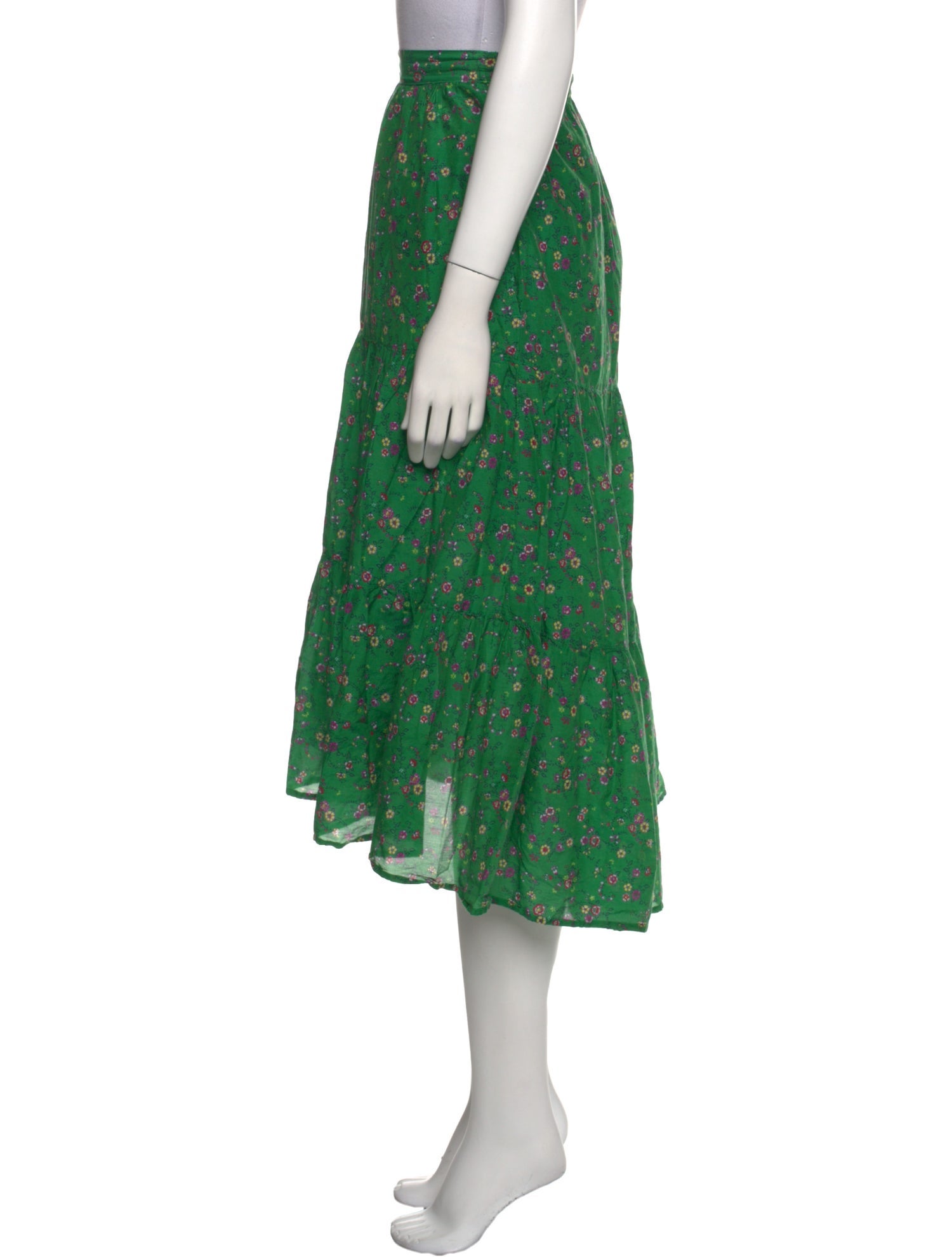 Xirena Floral Print Midi Length Skirt