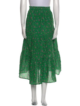 Xirena Floral Print Midi Length Skirt