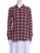 Xirena Plaid Print Long Sleeve Button-Up Top