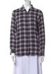 Xirena Plaid Print Long Sleeve Button-Up Top