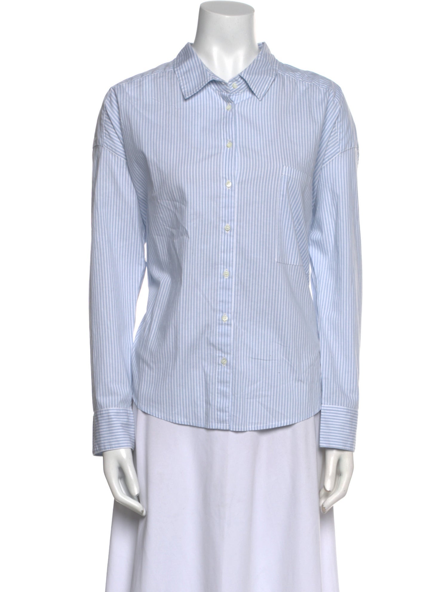 Xirena Striped Long Sleeve Button-Up Top