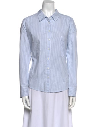 Xirena Striped Long Sleeve Button-Up Top