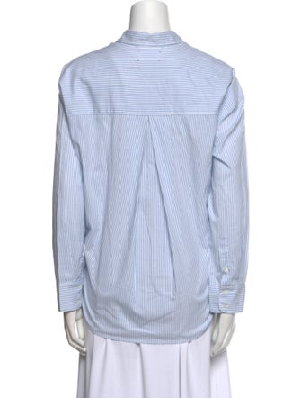Xirena Striped Long Sleeve Button-Up Top