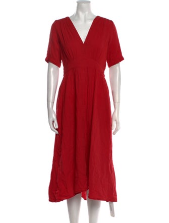 Xirena V-Neck Midi Length Dress