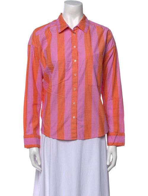 Xirena Striped Long Sleeve Button-Up Top