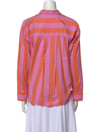 Xirena Striped Long Sleeve Button-Up Top