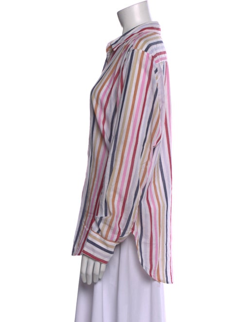 Xirena Striped Long Sleeve Button-Up Top