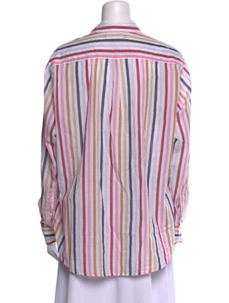 Xirena Striped Long Sleeve Button-Up Top