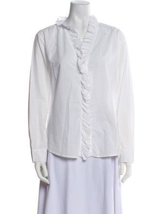 Xirena V-Neck Long Sleeve Button-Up Top