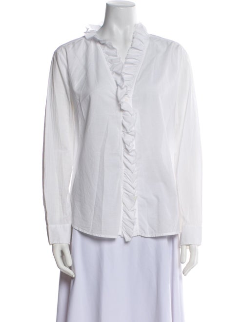 Xirena V-Neck Long Sleeve Button-Up Top