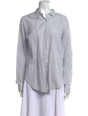Xirena Striped Long Sleeve Button-Up Top