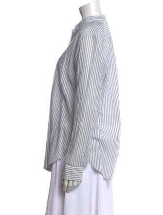 Xirena Striped Long Sleeve Button-Up Top