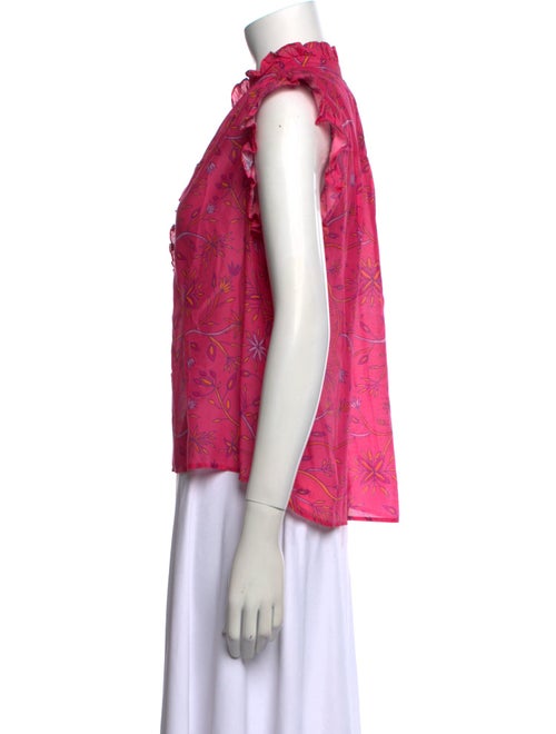 Xirena Floral Print Mock Neck Blouse