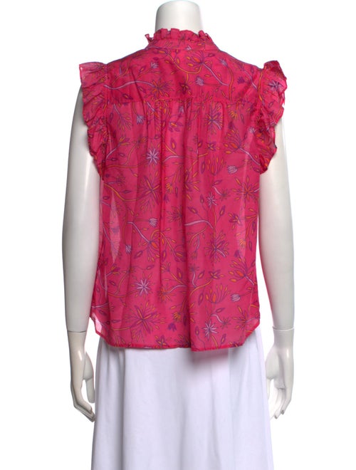 Xirena Floral Print Mock Neck Blouse