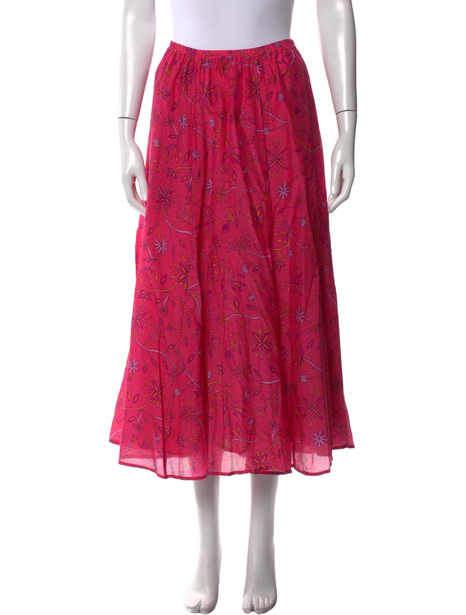 Xirena Floral Print Midi Length Skirt