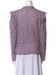Xirena Printed Three-Quarter Sleeve Blouse