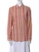 Xirena Striped Long Sleeve Button-Up Top
