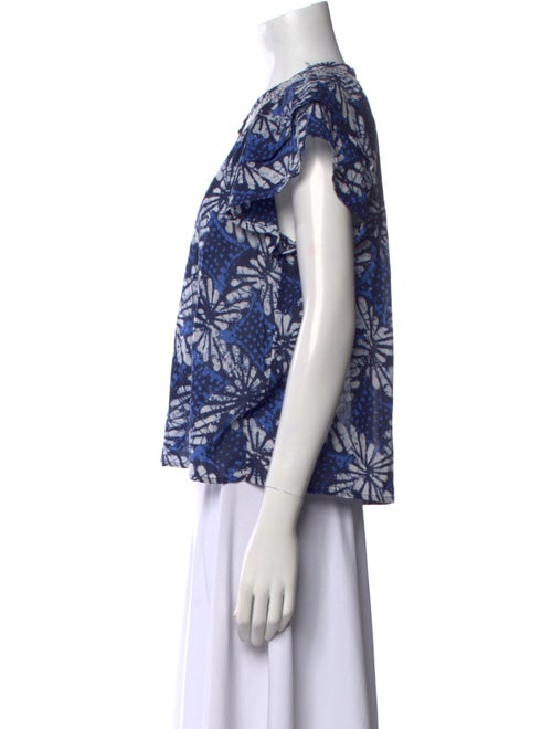 Xirena Printed Crew Neck Blouse