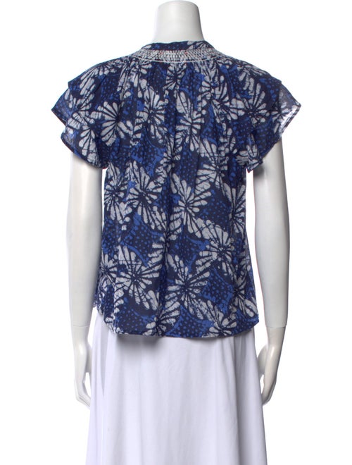 Xirena Printed Crew Neck Blouse