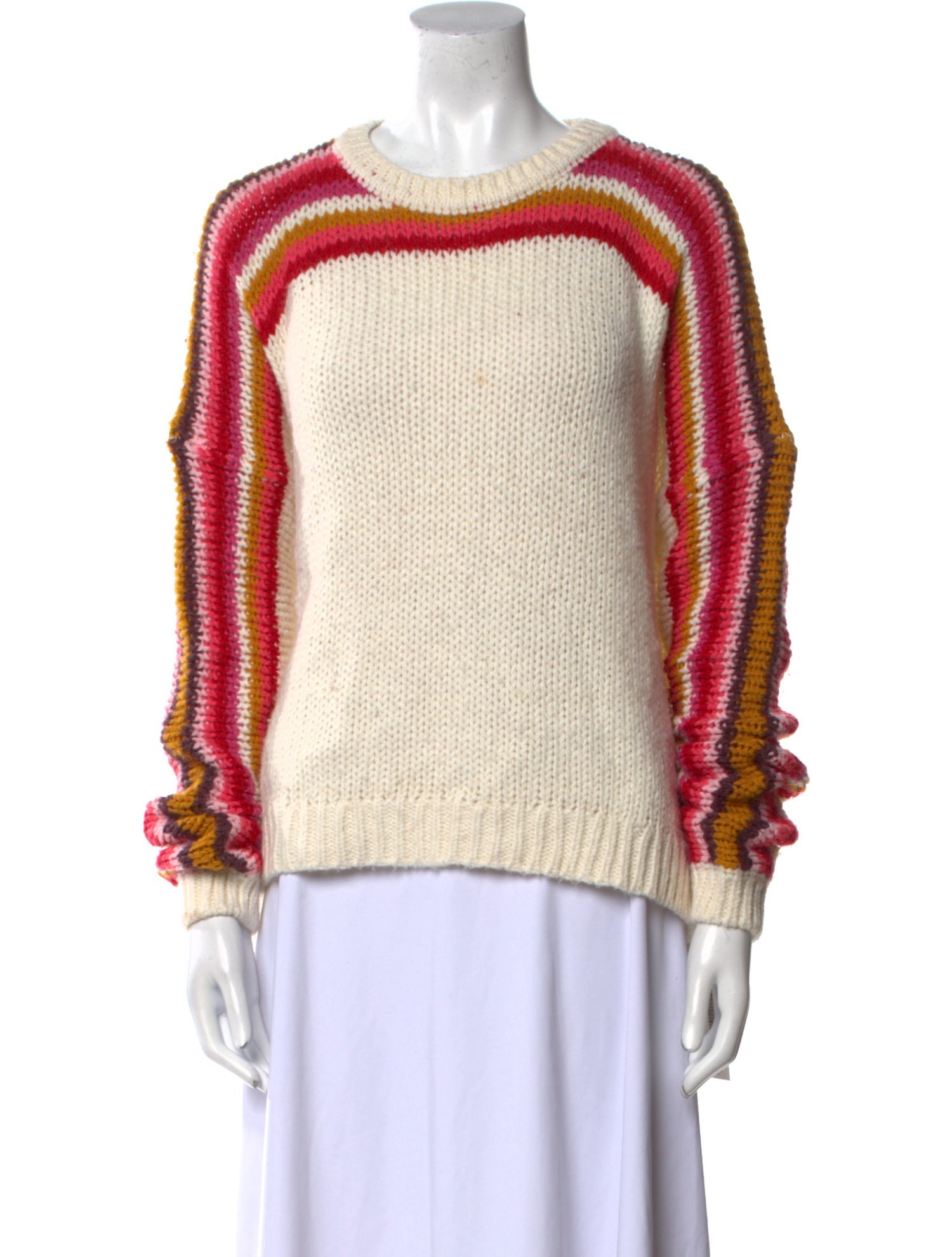 Xirena Colorblock Pattern Crew Neck Sweater