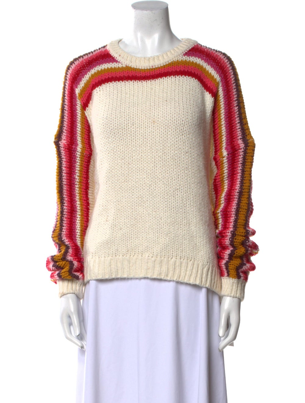 Xirena Pullover Neutrals Colorblock Pattern Long … - image 1