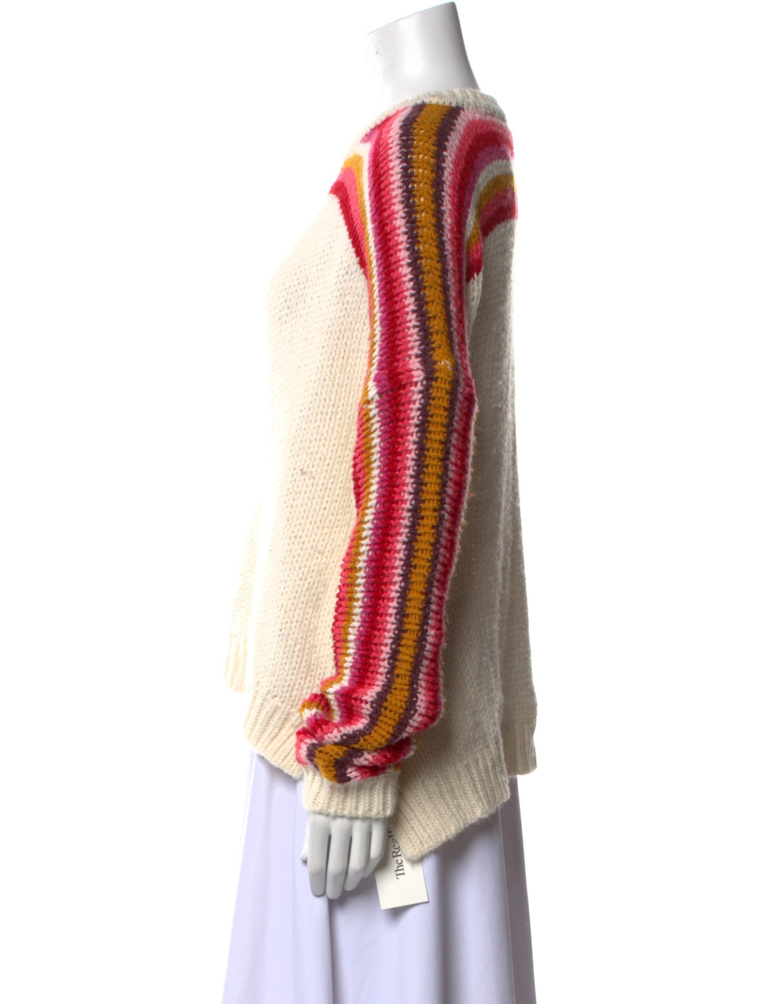 Xirena Colorblock Pattern Crew Neck Sweater