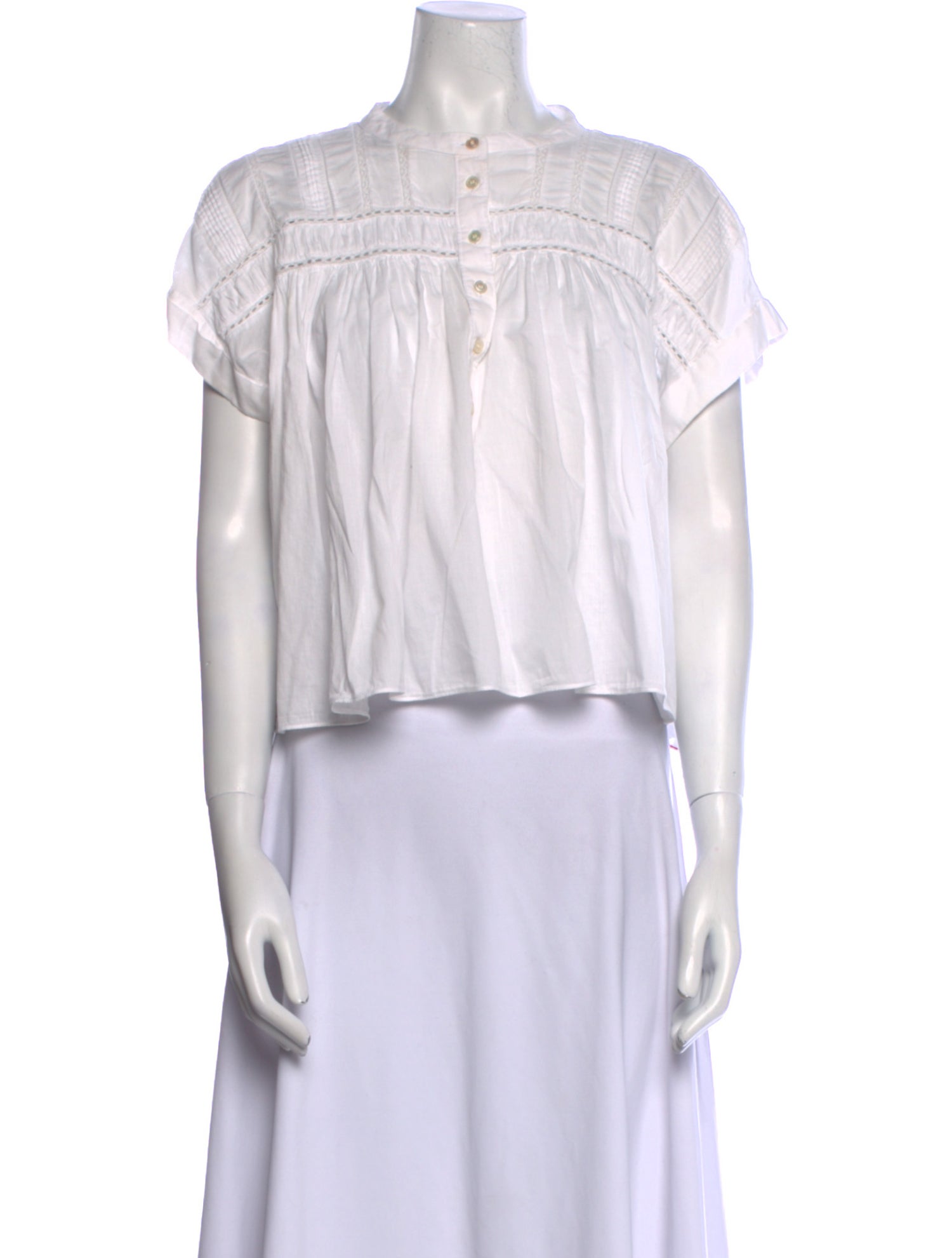 Xirena Mock Neck Short Sleeve Crop Top