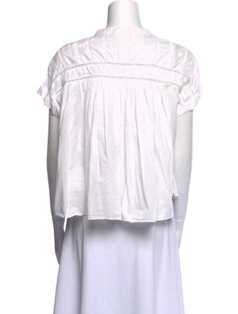 Xirena Mock Neck Short Sleeve Crop Top