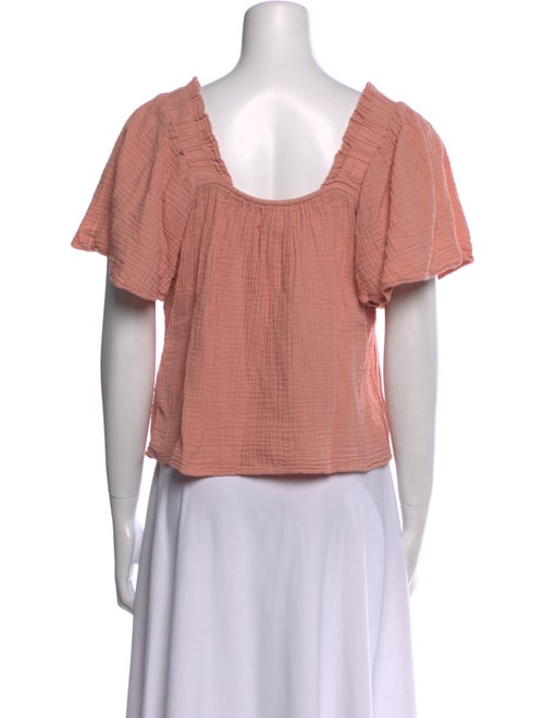 Xirena Square Neckline Short Sleeve Crop Top