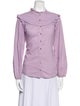 Xirena Mock Neck Long Sleeve Button-Up Top