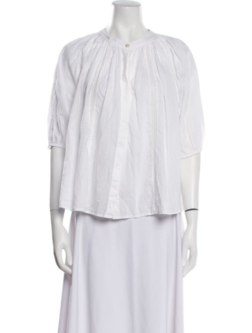 Xirena Crew Neck Three-Quarter Sleeve Blouse