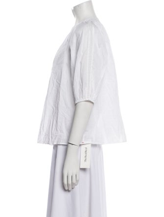 Xirena Crew Neck Three-Quarter Sleeve Blouse