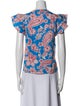 Xirena Printed V-Neck Blouse
