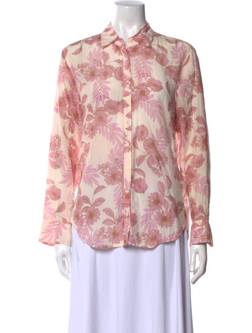 Xirena Floral Print Long Sleeve Button-Up Top