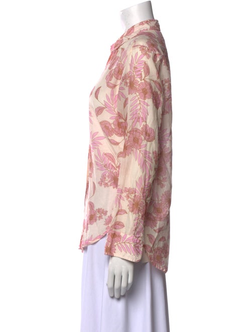 Xirena Floral Print Long Sleeve Button-Up Top